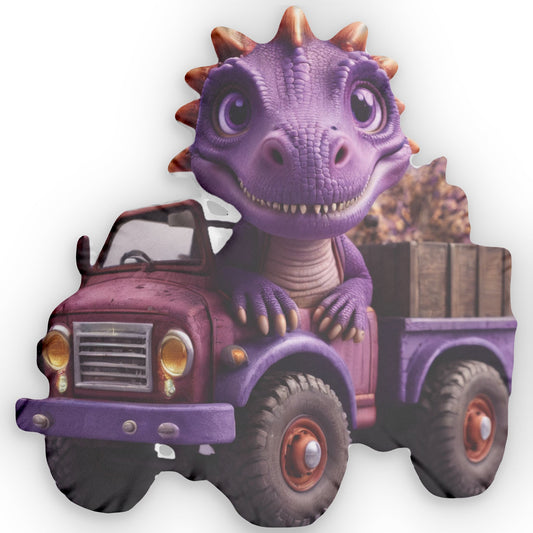Dino Truck Pillow