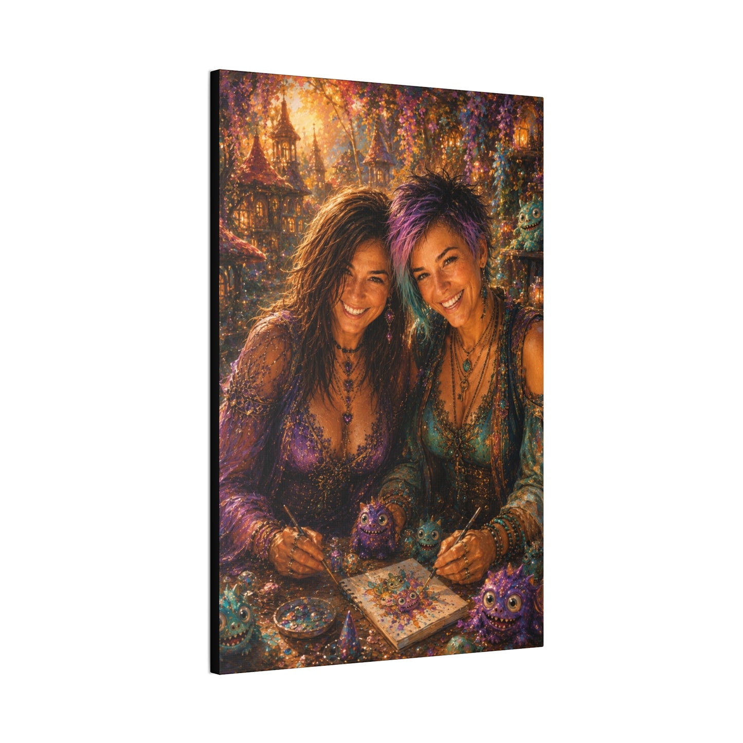 Mischief Makers – Whimsical Best Friends Fantasy Art Print