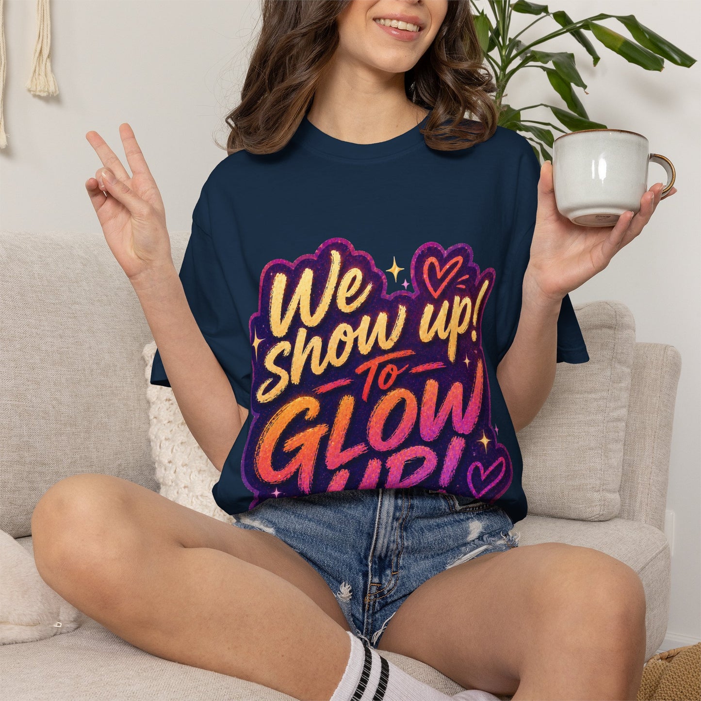 Show Up → Glow Up Tee