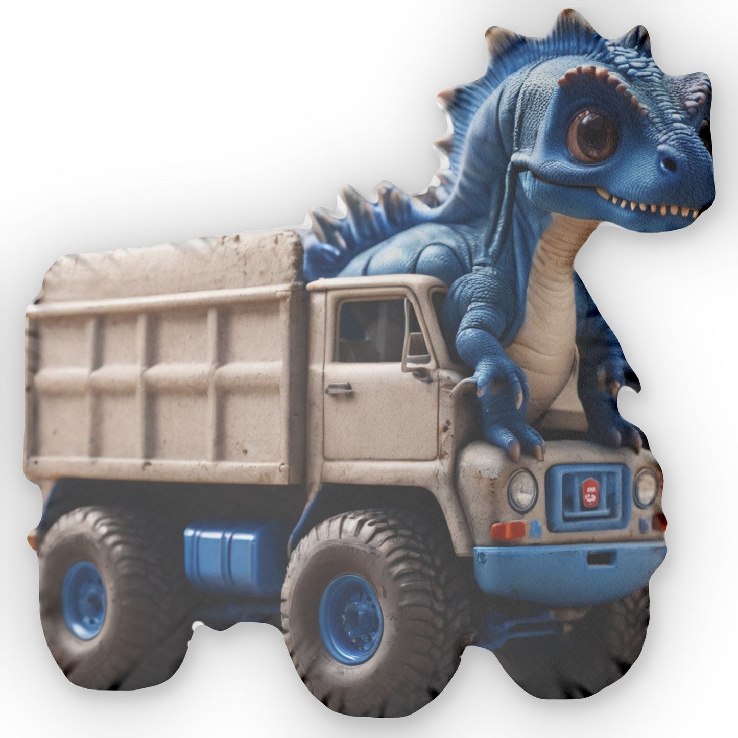 Dino Truck Pillow