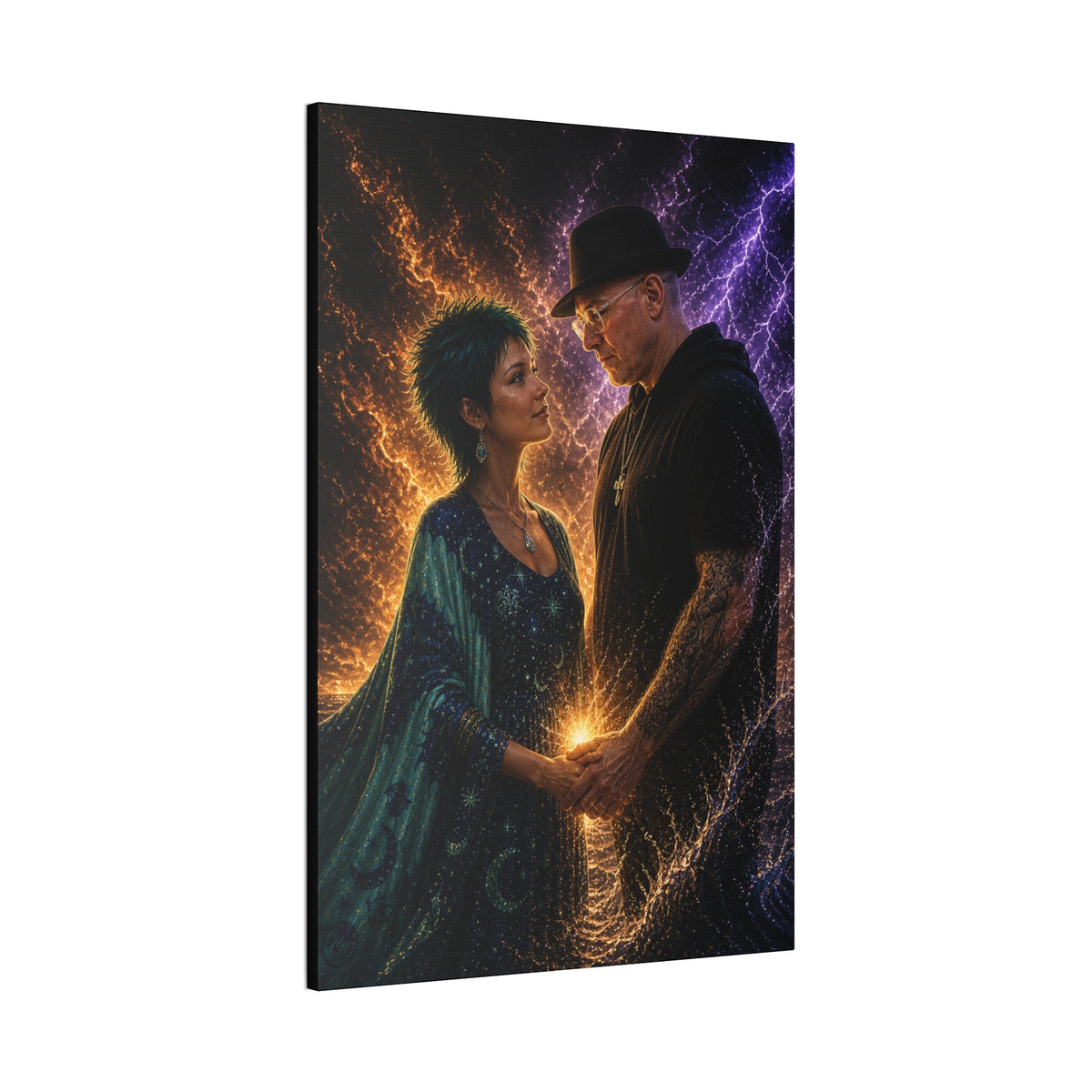 Echo of Two Souls – Mystical Couple Love Art Print