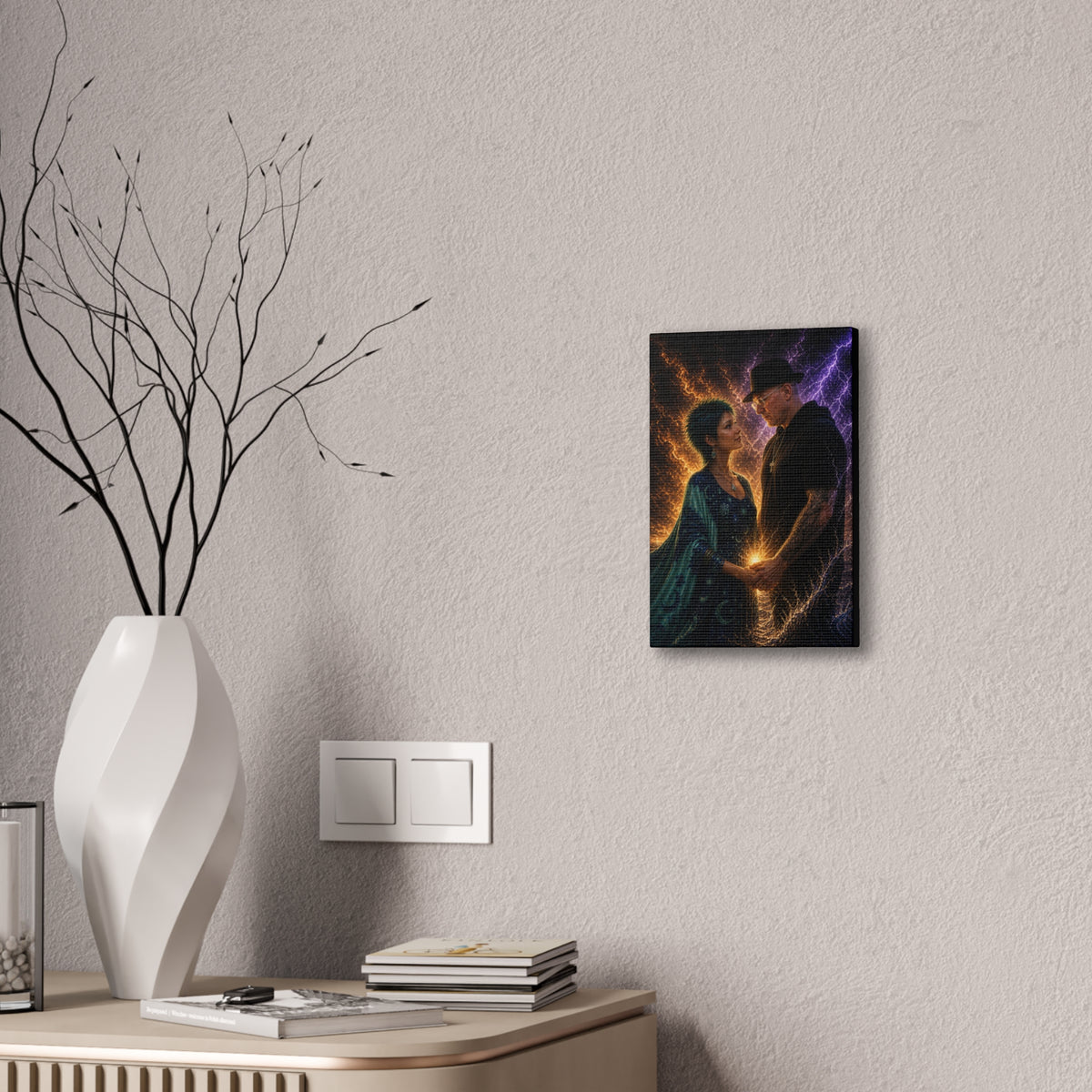 Echo of Two Souls – Mystical Couple Love Art Print