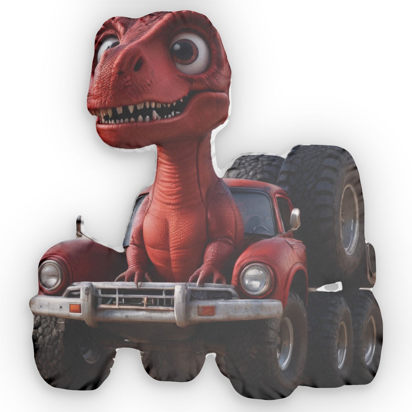 Dino Truck Pillow